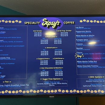 Sipsy's Coffee House - Menu - Coffee & Tea Near Me - Huntsville, Texas Sipsy's Coffee House - Menu - Coffee & Tea Near Me - Huntsville, Texas