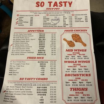 So Tasty - Prices may not be accurate, but this menu gives you an idea of what they offer - Noodles Near Me - Bellevue, Washington So Tasty - Prices may not be accurate, but this menu gives you an idea of what they offer - Noodles Near Me - Bellevue, Washington