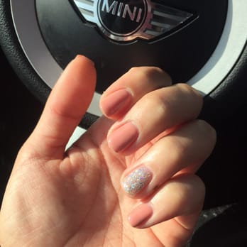 Jeanne's Nail Spa - Another view of the nudie pink gel manicure with silver glitter accent! Jeanne's is the best! - Nail Salons Near Me - Milpitas, California Jeanne's Nail Spa - Another view of the nudie pink gel manicure with silver glitter accent! Jeanne's is the best! - Nail Salons Near Me - Milpitas, California