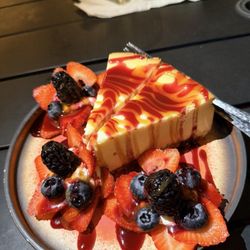 Angus Steakhouse & Seafood - Carmel drizzle Cheesecake