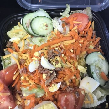 Golden Corral Buffet & Grill - This is what I got when I ordered the Cobb salad. They added no ham or blue cheese. Compare with their advertisement pic. - Buffets Near Me - Jonesboro, Arkansas Golden Corral Buffet & Grill - This is what I got when I ordered the Cobb salad. They added no ham or blue cheese. Compare with their advertisement pic. - Buffets Near Me - Jonesboro, Arkansas