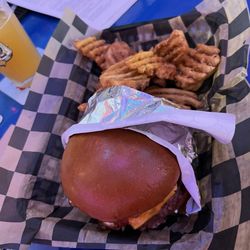 Neal’s Pour House and Grub - Breakfast Burger & Maple Waffle Fries