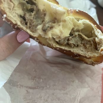 The Salt Box - cheesteak stuffed pretzel - Desserts Near Me - Doylestown, Pennsylvania
