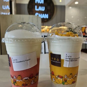 Hui Lau Shan - Strawberry yogurt and Mango Coconut sago - Desserts Near Me - Cupertino, California Hui Lau Shan - Strawberry yogurt and Mango Coconut sago - Desserts Near Me - Cupertino, California