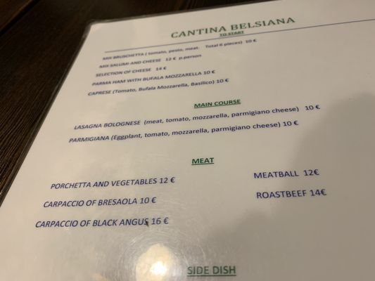 Menu photo 3 Cantina Belsiana Rome, RM