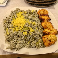 Look at that dilly baghali polo at Kourosh Restaurant