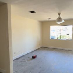 OR Construction - Knock down of the kitchen wall for open concept with an addition with new flat walls and no more "popcorn" ceiling throughout my home.