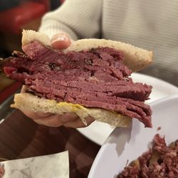 Smoked Meat Sandwich Cross section