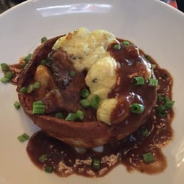 Beef stew with Yukon potatoes in a Yorkshire pudding
