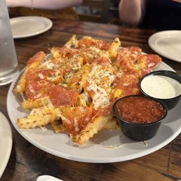 Pizza fries were a fun appetizer