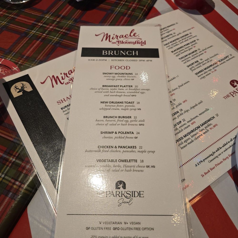 The Parkside Social - Brunch menu - American Near Me - Verona, New Jersey
