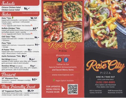 Menu photo 2 Rose City Pizza Rosemead, CA Menu photo 2 Rose City Pizza Rosemead, CA