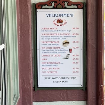 Solvang Restaurant - Menu board - Scandinavian Near Me - Solvang, California