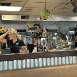 Catfish Round Up - Just another look at the inside from a slightly different angle, I like the glass flute hanging from the ceiling