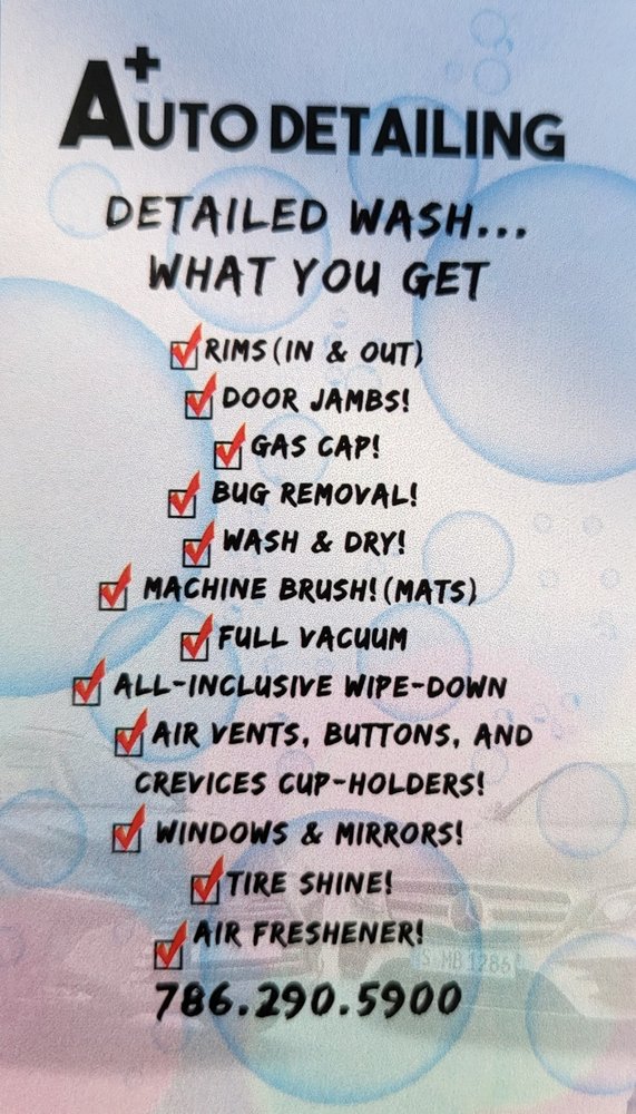 A+ AUTO DETAILING Las Vegas, Nevada Car Wash Phone Number Yelp