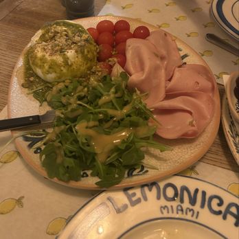 Lemonica - Buratta with pistachio dressing - Wine Bars Near Me - Hollywood, Florida