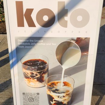 Koto Jelly Coffee - A frame sign outside - Coffee & Tea Near Me - Seattle, Washington Koto Jelly Coffee - A frame sign outside - Coffee & Tea Near Me - Seattle, Washington