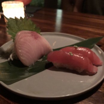 Across The Pond - Yellow tail sashimi and tuna nigiri - Cocktail Bars Near Me - Phoenix, Arizona Across The Pond - Yellow tail sashimi and tuna nigiri - Cocktail Bars Near Me - Phoenix, Arizona
