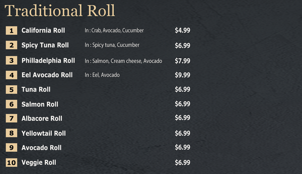 Menu photo 7 Mui sushi Bell Gardens, CA Menu photo 7 Mui sushi Bell Gardens, CA