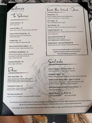 Menu photo 2 Selvin’s Restaurant & Lounge Thousand Oaks, CA