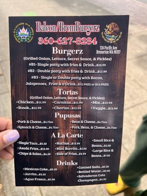 Menu photo 1 El Balcon & Brem Burgerz Bremerton, WA Menu photo 1 El Balcon & Brem Burgerz Bremerton, WA