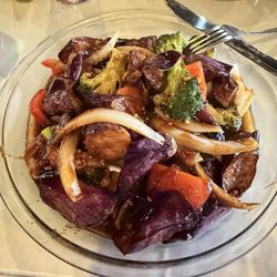 Eggplant in spicy garlic sauce