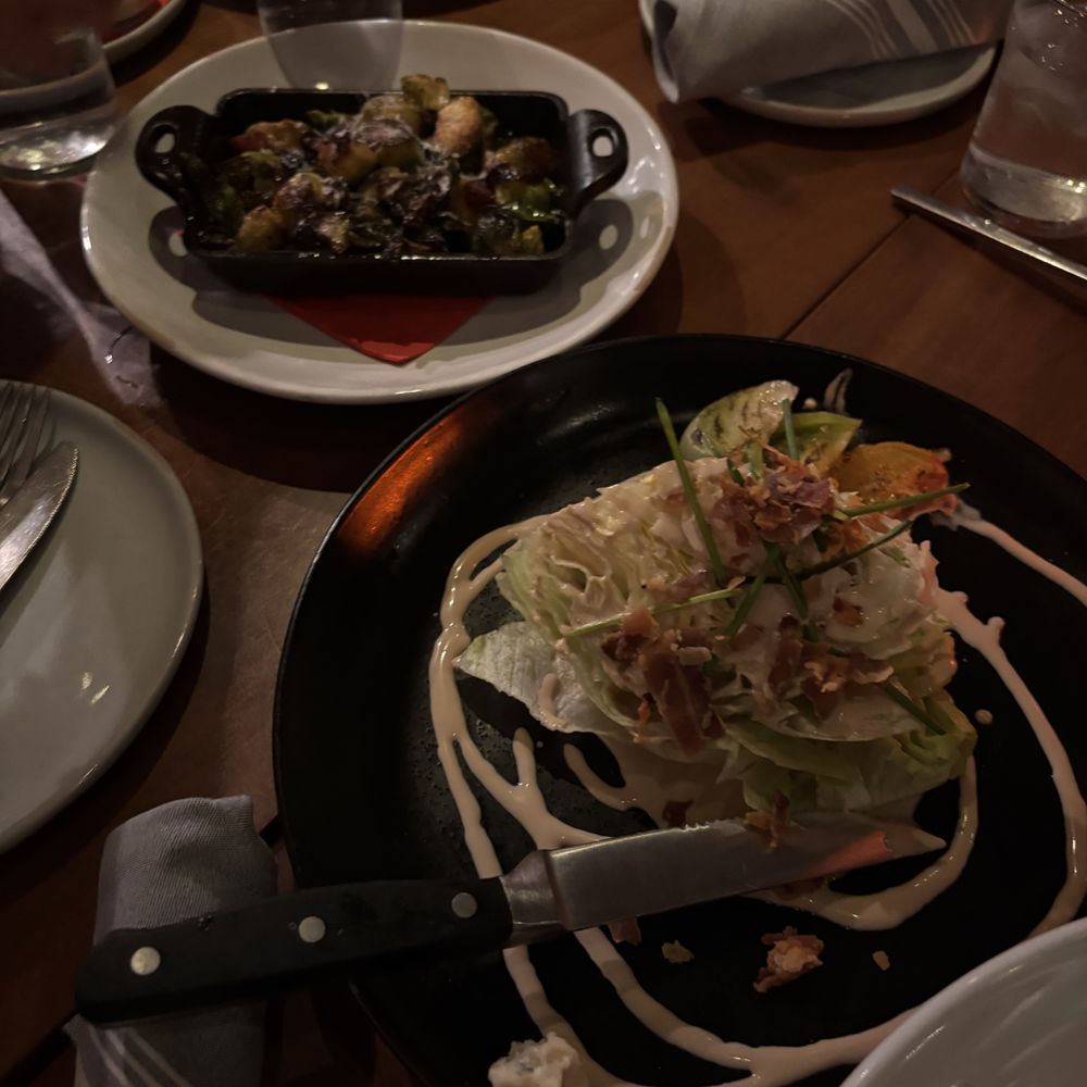 Rosso Italian - wedge salad and brussel sprouts - Italian Near Me - Phoenix, Arizona Rosso Italian - wedge salad and brussel sprouts - Italian Near Me - Phoenix, Arizona