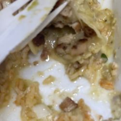 La Fonda Taqueria Y Mariscos - Chicken Verde Enchiladas. Gross!