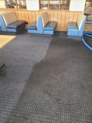Carpet Cleaning: Commercial and Residential - Here are some examples of commercial and residential carpet cleaning we do. The process involved in getting your carpets fresh again includes pre treatment with hot and strong chemistries, an agitation process to break down dirt and grime, spot treatment, and then a deep steam cleaning at 230 degrees at 550 psi Carpet Cleaning: Commercial and Residential - Here are some examples of commercial and residential carpet cleaning we do. The process involved in getting your carpets fresh again includes pre treatment with hot and strong chemistries, an agitation process to break down dirt and grime, spot treatment, and then a deep steam cleaning at 230 degrees at 550 psi