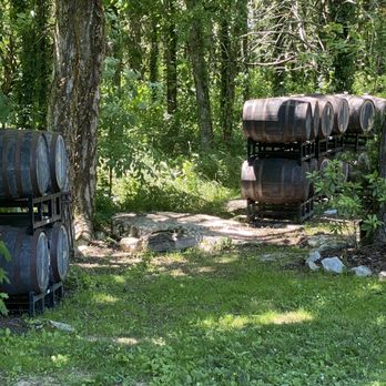 Arrington Vineyards - Barrels in the picnic area - Wine Tasting Room Near Me - Arrington, Tennessee
