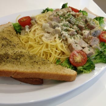 Happiness Cafe - New menu item!! Alfredo angel hair pasta - Ice Cream & Frozen Yogurt Near Me - San Jose, California