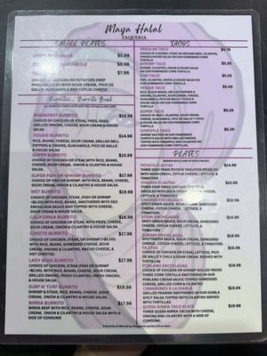 Menu photo 5 Maya Halal Taqueria Union City, CA