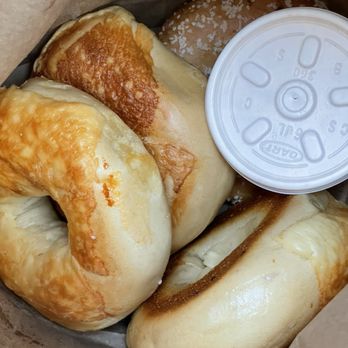 BagelsRUs - 3 Asiago and 1 salt bagel - Bagels Near Me - Jacksonville Beach, Florida