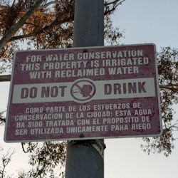 Cerritos Sports Complex - Irrigated with reclaimed water. Do not drink!