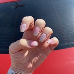 Ombré pink with sparkles Ombré pink with sparkles