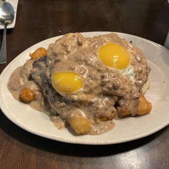 Syrup Downtown - The Kitchen Sink (eggs cooked to perfection & tots with a perfect crunch) - Breakfast & Brunch Near Me - Denver, Colorado