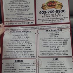 BBS Burgers 2Go - Menu