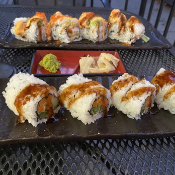 Ju Hachi - Vegetable Tempura Roll & Sunrise Roll - Sushi Bars Near Me - Sacramento, California Ju Hachi - Vegetable Tempura Roll & Sunrise Roll - Sushi Bars Near Me - Sacramento, California