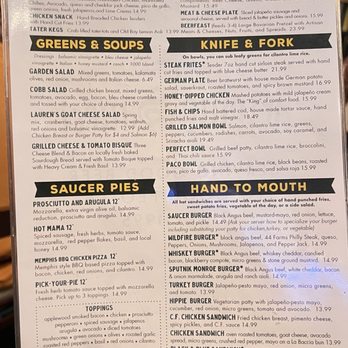 Flying Saucer Draught Emporium - Menu - New American Near Me - Cordova, Tennessee Flying Saucer Draught Emporium - Menu - New American Near Me - Cordova, Tennessee