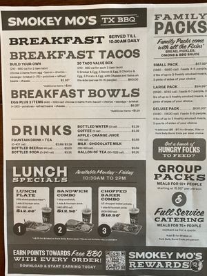 Menu photo 2 Smokey Mo's BBQ San Antonio, TX Menu photo 2 Smokey Mo's BBQ San Antonio, TX