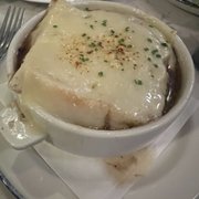 Photo of Kendall's Brasserie - Los Angeles, CA, United States. French onion soup (ordered one each)