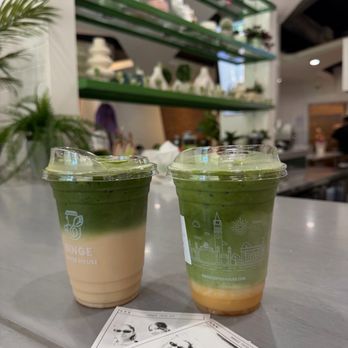 Binge Coffee House - White peach and earl gray matcha - Bubble Tea Near Me - San Francisco, California