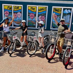 Beach E Biking - Group cheering before their bike tour!