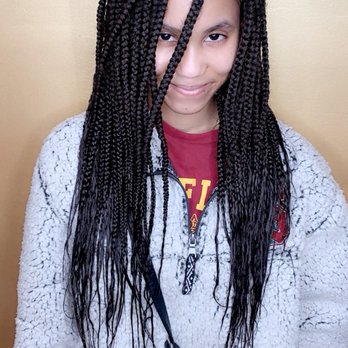 Jamilla  Braiding Co - Large mid-back  box braids - Hair Extensions Near Me