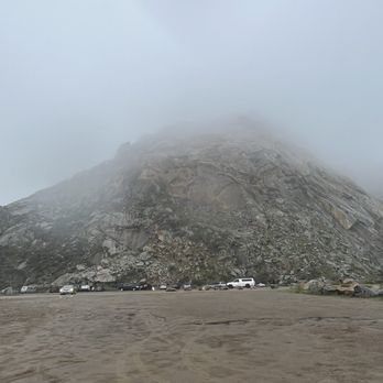 Morro Bay Rock - Morro rock in the fog - Beaches Near Me - Morro Bay, California
