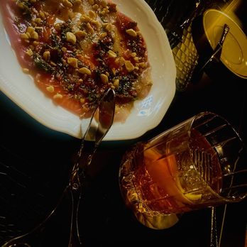 Harbour 60 - High hopes for the Sicilian crudo - COVERED in tree nuts and bland - Ask for lemon and chili oil (or just have more Old Fashioned's) - Steakhouses Near Me - Toronto, Ontario