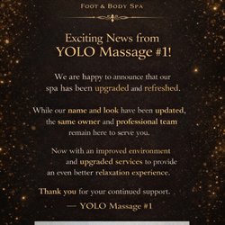 YOLO Massage Spa - Exciting News from YOLO Massage #1!