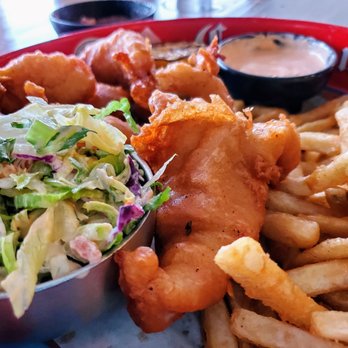 Que Onda - Matthews - Beer battered fish and chips. - Mexican Near Me - Matthews, North Carolina