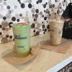 The Teahouse Tapioca & Tea - My St. Patty's matcha and my mom's special