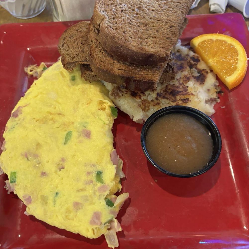 Toasted Mango Cafe - Denver Omelette, potato cakes, toast - Cafes Near Me - Sarasota, Florida Toasted Mango Cafe - Denver Omelette, potato cakes, toast - Cafes Near Me - Sarasota, Florida